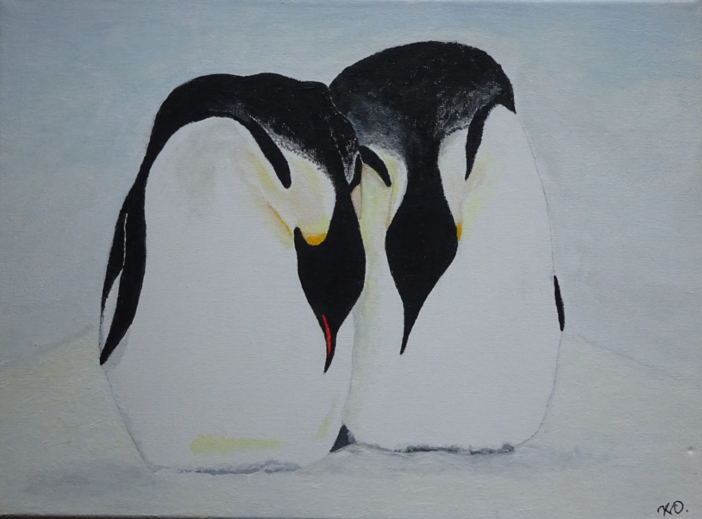 Emperor pair. Acrylic on canvas. 40 x 30 cm